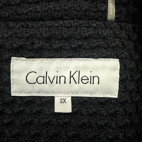 Calvin Klein Women's Textured Double Breasted Peacoat Dark Black Size 3X - Picture 6 of 9